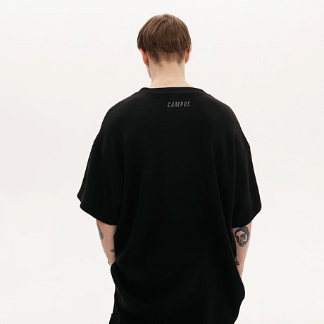 Футболка CAMPUS KNIT DRESS T-SHIRT BLACK