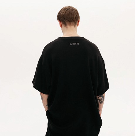 Футболка CAMPUS KNIT DRESS T-SHIRT BLACK