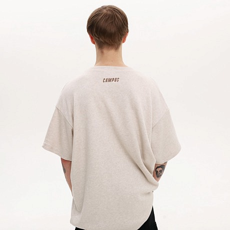 Футболка CAMPUS KNIT DRESS T-SHIRT BEIGE