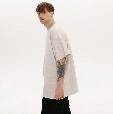 Футболка CAMPUS KNIT DRESS T-SHIRT BEIGE