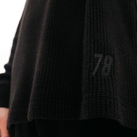 Лонгслив CAMPUS WAFFLE BLACK