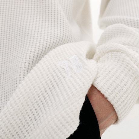Лонгслив CAMPUS WAFFLE WHITE
