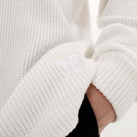 Лонгслив CAMPUS WAFFLE WHITE