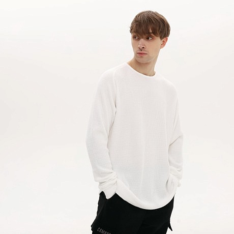 Лонгслив CAMPUS WAFFLE WHITE